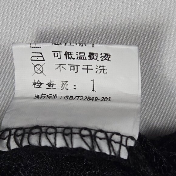 LUODING Gothic Black Lace Wrap Top w/ Grommet Corset Detail & Asymmetrical Hem - Picture 12 of 12